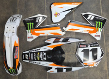 USED CONDITION KTM 125/250/450 SX-F MX PLASTICS + FORK GUARDS/START DEVICE