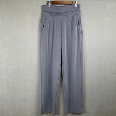 Athleta Seasoft Wide Leg Pants Coastline Blue High Rise Premium Stretch Tencel S