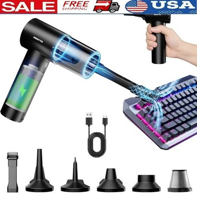 Durable Cordless Handheld Vacuum Duster Inflator Air Pump W/ Accessories New
