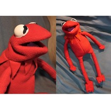 KERMIT custom MUPPET rare RED hand PUPPET TOY strange SESAME STREET RANA RENE KO