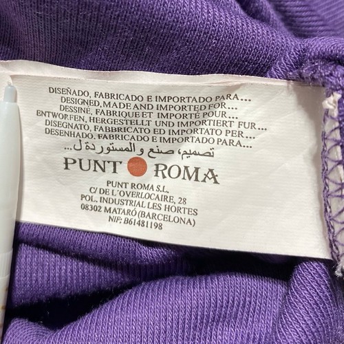 Punt Roma Womens Long Sleeve V-Neck Top Size Small Purple Rhinestone Accents - Picture 8 of 11