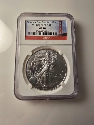 2011 (S) American Silver Eagle $1 NGC MS70 U.S. Mint 1 oz .999 Silver