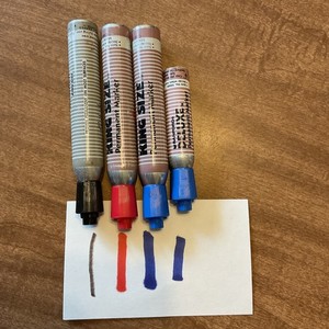 SANFORD King Size Deluxe Four Permanent Markers Pungent Smell Metal Barrel