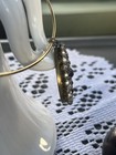 14 inch Gold Tone Choker Round CORO GOLD PENDANT Purple Clear Accents — photo 3