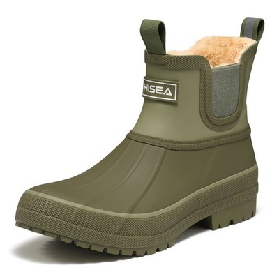 HISEA Women's Chelsea Rain Boots Fleece Lined Winter Waterproof Ankle Duck Boots