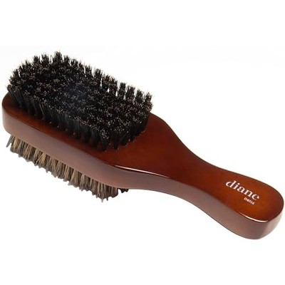 Diane Premium 100% Boar Bristle 2-Sided Club Brush for Men, Wood Handle