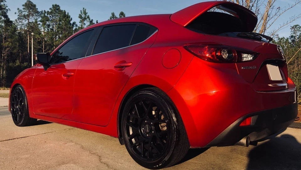 17x8" KMC Wheels KM708 Bully Satin Black Rims (4 pcs) (S03) Foto 2 de 4