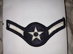 U.S. Military Air Force Airman Rank Patch Insignia 3rd Class E2 Blue Grey 4”