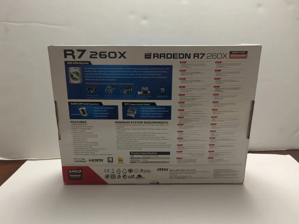 MSI R7 260X 2GD5 OC GDDR5 2GB PCI-E 3.0 x16 Video Graphics Card - Image 3 of 4