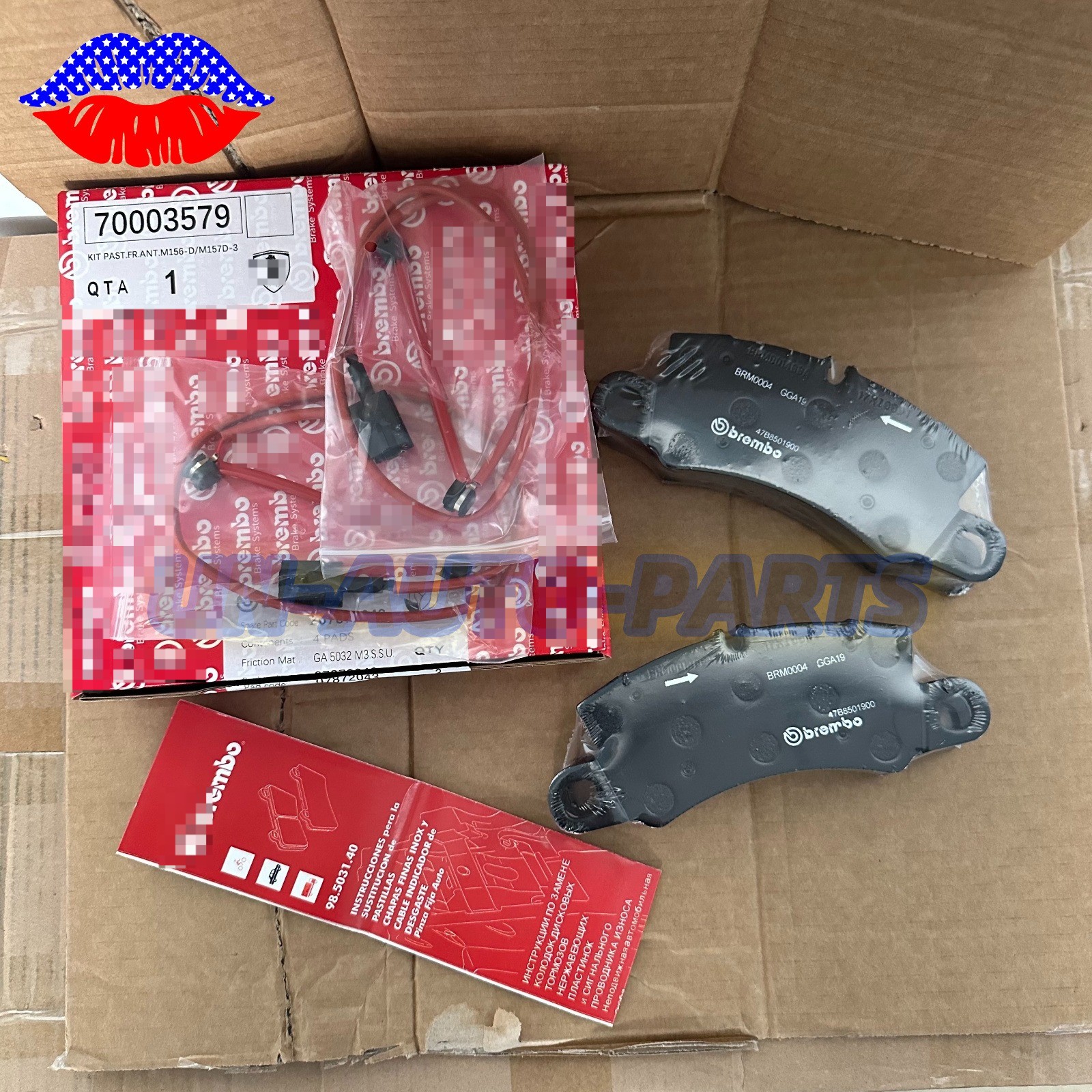 OEM 70003759 FOR Ferrari 488, F8, F12 , 812 Rear Brake Pad Kit With Brake Sensor