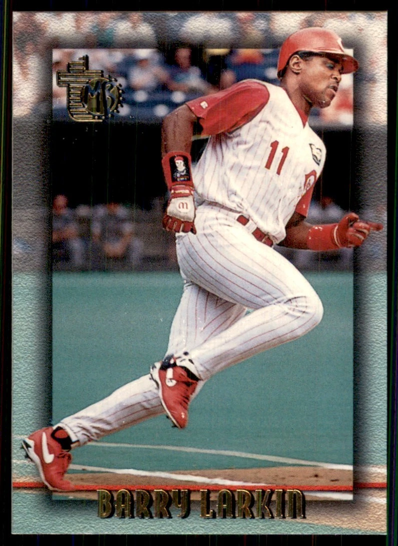 1995 Topps Embossed #129 Barry Larkin Cincinnati Reds