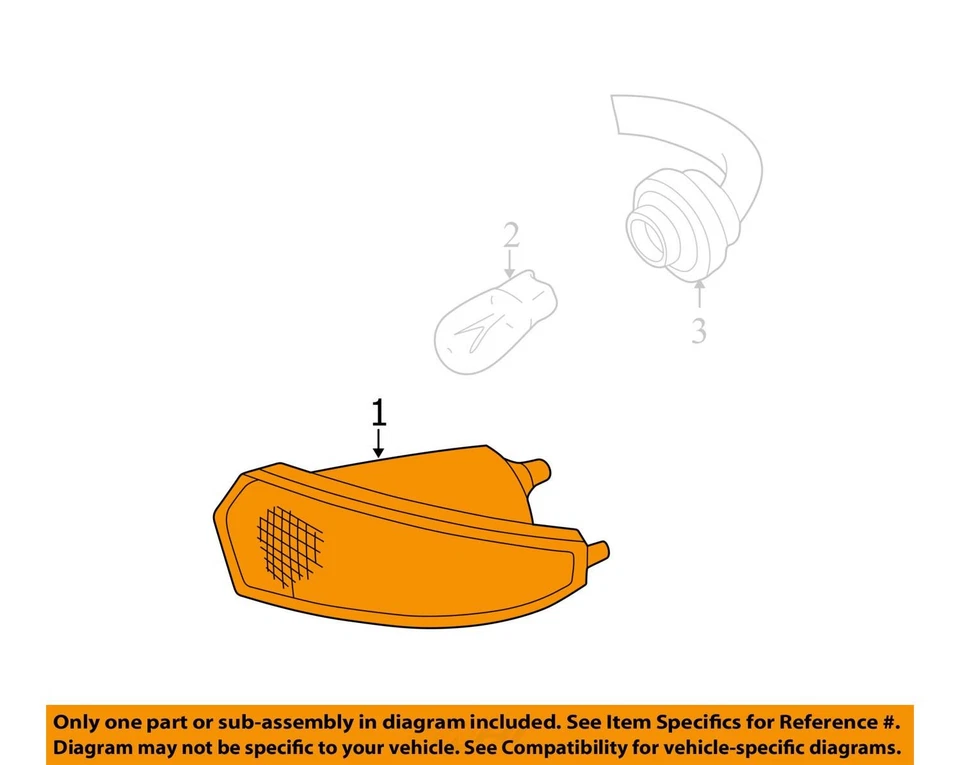 FITS 1995-1999 CHEVROLET CAVALIER LAMP PARK & T SIG 5976572 - NEW OEM 5976572 - Image 2 of 3