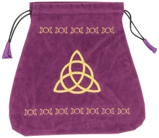 Triple Goddess Velvet Bag Purple Embroidered Lo Scarabeo Protect Your Tarot NEW