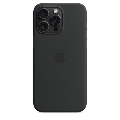 Offizielle Apple iPhone 15 Pro Max Hülle Silikon MagSafe Schwarz MT1M3ZM/A UVP 49£