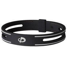 Phiten S-Pro Silicone Titanium Bracelet Black - 6.25 Inch