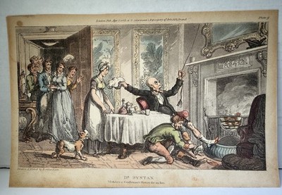 Thomas Rowlandson  Doctor Syntax mistakes a gentleman house for an inn  Plate