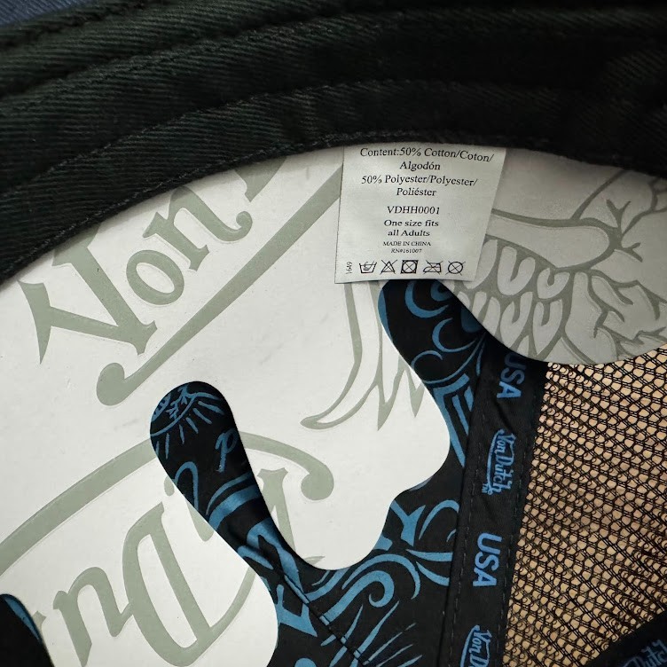 3 New Von Dutch Hat Cap Snap Mesh Trucker Patch One Size Mint Green Blue Stripe