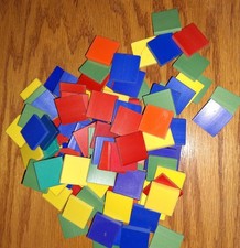 100 Math Counting Tile Squares Manipulatives Preschool Kindergarten