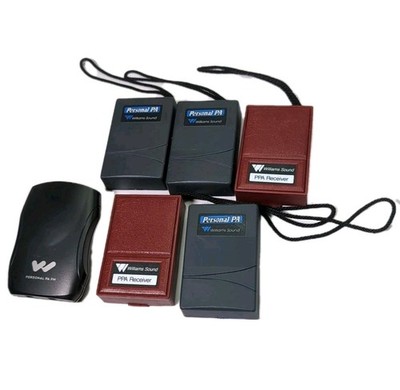 Lot Of 6 Personal PA Williams Sound FM Receiver Model R7 And R37 