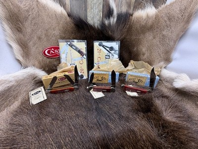 Case XX Stockman, Trapper,& Copperlock Knife Bone Mint Boxes - 3 Case Knives #19
