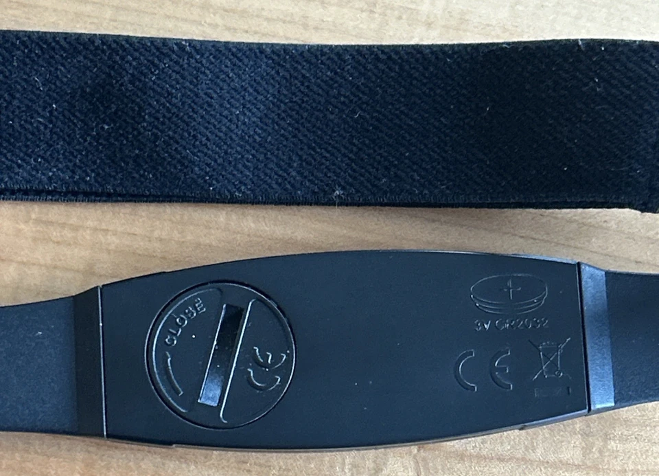 Correa de pecho ajustable para monitor de ritmo cardíaco negro sin marca NOS sin probar Foto 4 de 4