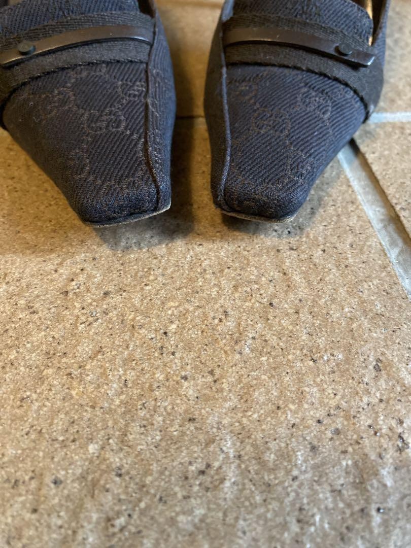 Gucci Pumps Heel Dark Brown With GG Pattern Size 37.5 US About7.5 For Women thumbnail 24