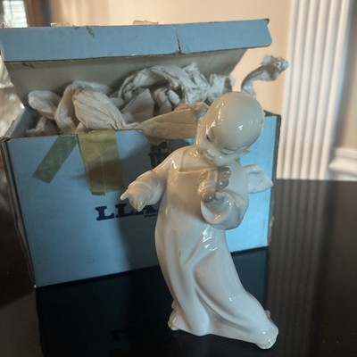Vintage Lladro ''Asian Angel Boy with Violin'' Figurine #4536 Retired 1974 W BOX