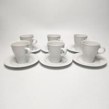 6x Arzberg Form Kaffeetassen Untertassen L&ouml;ffelhardt 50er Vintage Wei&szlig;