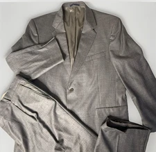 Daniel Cremieux Signature Grey Suit 46R Loro Piana Italy Gray Sz 42x30.5 READ