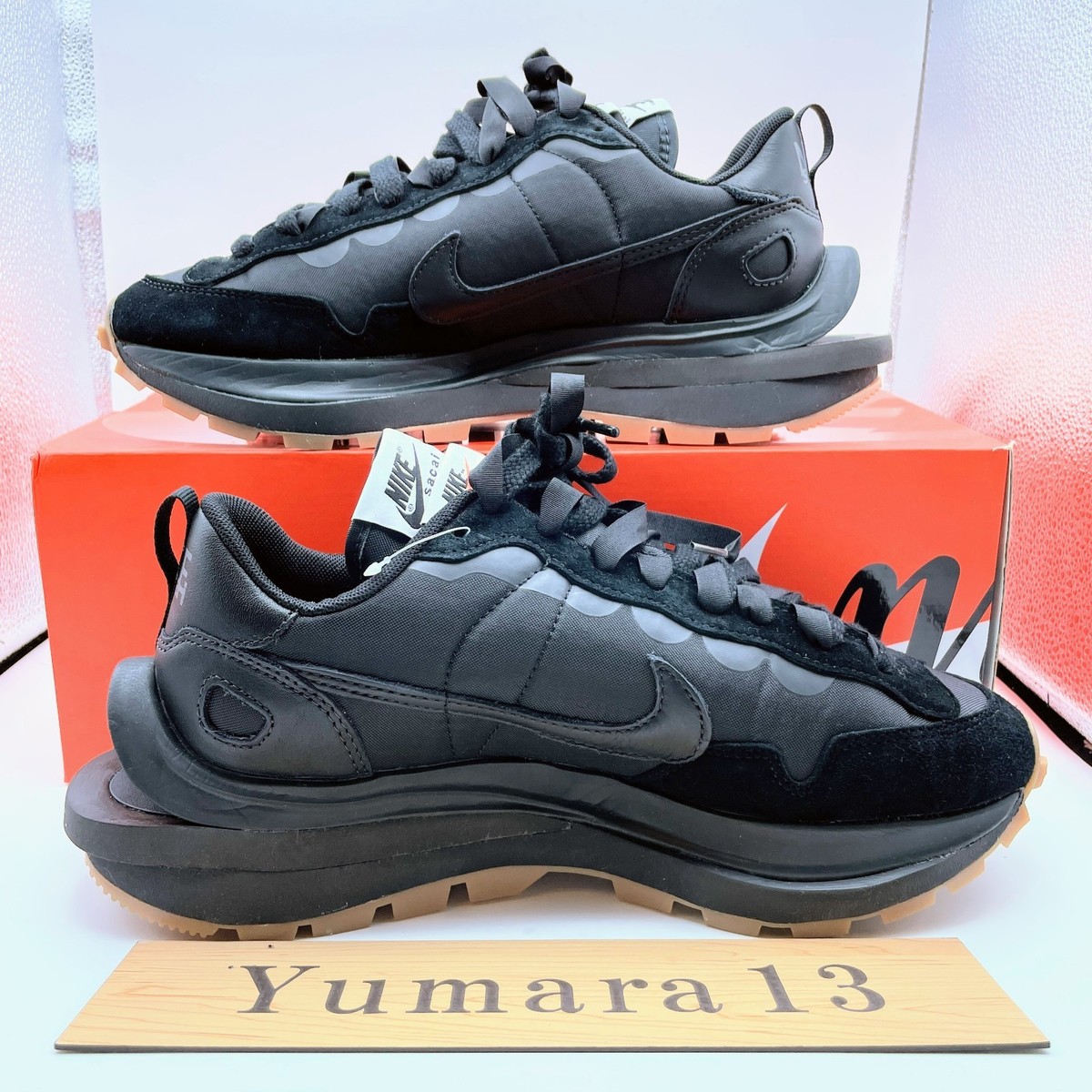 sacai × Nike VaporWaffle Black Gum DD1875-001 Men's Size | eBay