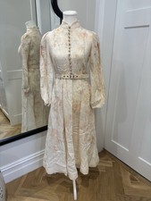 Zimmermann Crush Buttoned Midi Dress Size 0/US4/UK12 RRP-$995