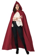 Medieval Renaissance Little Red Riding Hood Storybook Hooded Cloak Adult