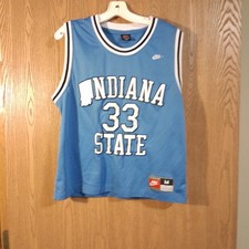 Larry Bird 33 Indiana State Sycamores Sewn Nike Jersey Men's Medium EUC