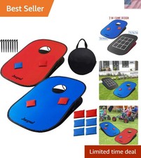 3x2ft Cornhole Game Set with 10 Bean Bags  Carrying Bag - Easy Setup