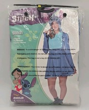 Disney Lilo Stitch Blue Costume Dress Girl M 8-10 Spirit Halloween