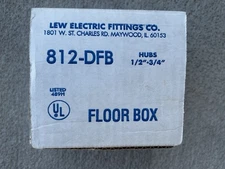 Lew Electric  812-DFB Flush Mounted Round Floor Box 1-15A Duplex Lid Comes As