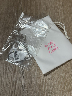 JZJ Jennifer Zeuner jewelry Silver HEART Necklace new with bag 