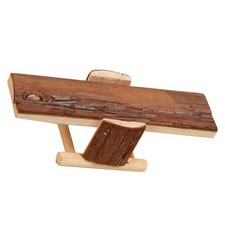 Small Animal Cage Accessories Wood Hamster Chew Toys Little Pet Seesaw