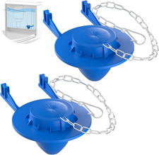 2 Pack Toilet Flapper Replacement Kit, 2 Inch Universal Toilet Tank Flapper Fit