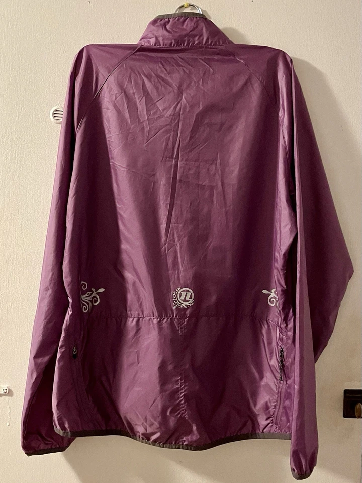 Novato Cycling Windbreaker Jacket, Lightweight And Packable, Purple Color, Sz L - Image 2 of 4