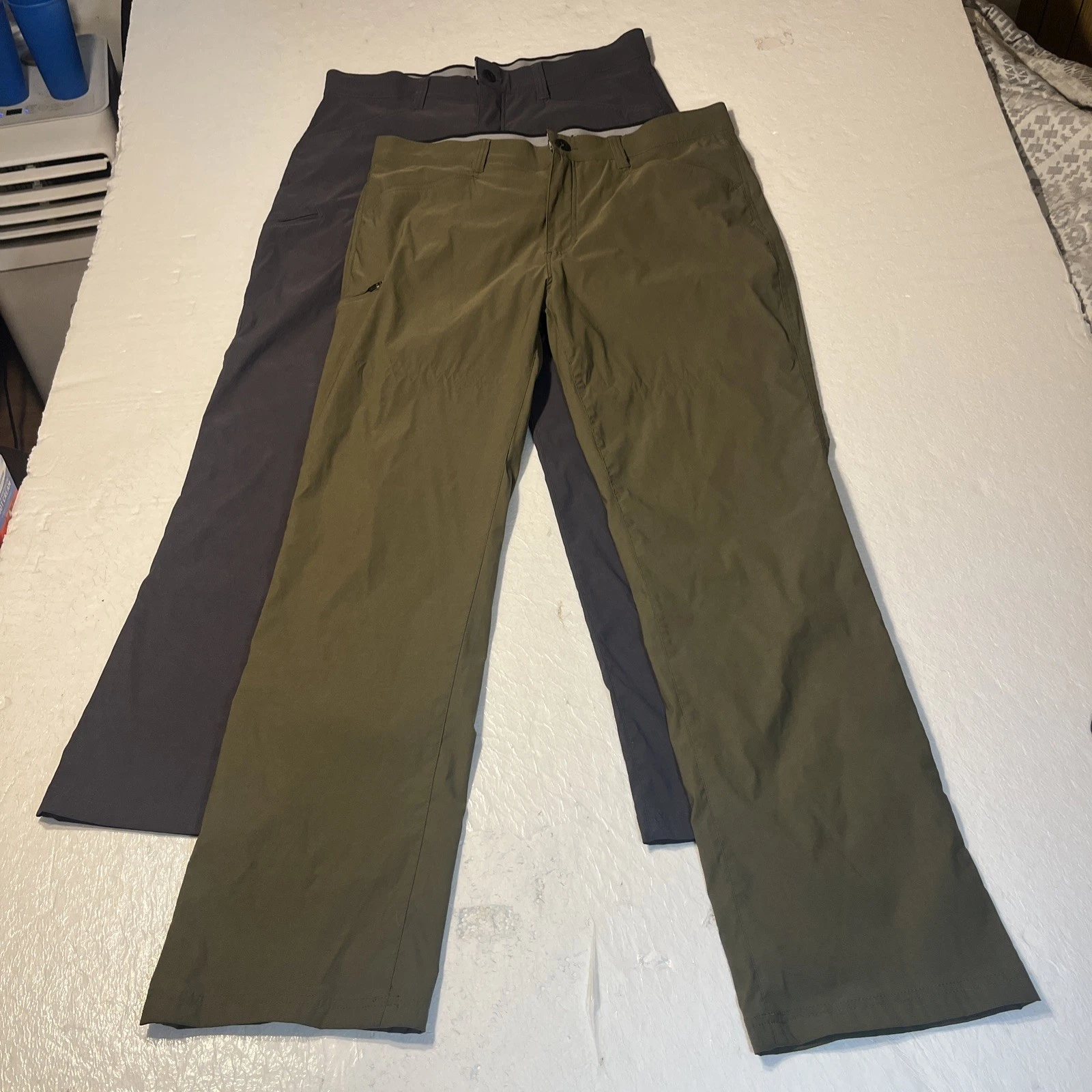 Orvis Trek Pant Men Stretch Fabric Zip 6 Pocket 2 38 x 34