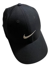 Nike Legacy91 Golf Performance Hat Strapback Black Center Swoosh Dri Fit Cap