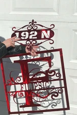 Custom Name and Address Plaque Combo Metal Wall Art Decor. Great Gift! 16ga 