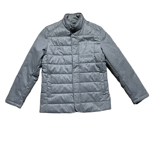 NWOT Banana Republic Mens Heather Gray Long Sleeve Quilted Puffer Jacket Medium - Picture 2 of 12