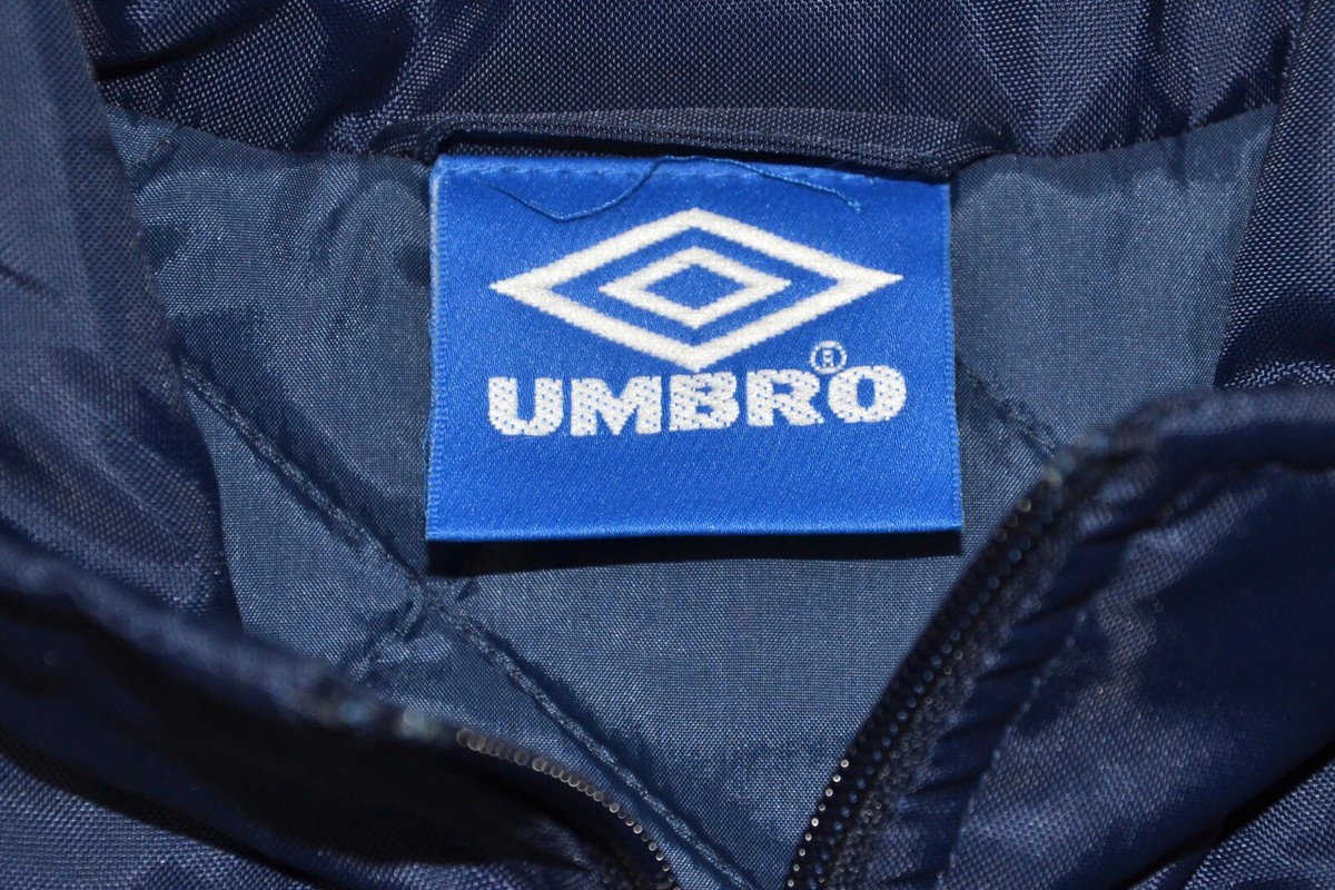 UMBRO VINTAGE 1990'S BLUE FOOTBALL BENCH JACKET SIZE L BOYS | eBay