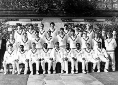 Middlesex CCC Team Group 1988 Old Cricket Photo