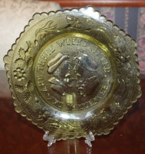 WESTMORELAND THE WEDDING DAY AND THREE WEEKS AFTER GREEN 7 3/8" OCTAGON PLATE