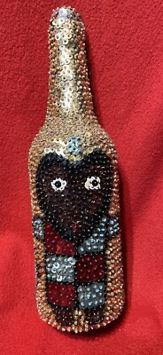 Haitian Vodou Ceremonial Beaded Libation Bottle For Forest Spirit Gran Bwa
