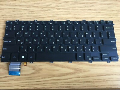  Hebrew Tastatur für Dell Inspiron 13 7386 2-in-1 Backlit 0581FC 581FC (A69)