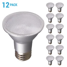 (12 Pack) Satco S29405 6.5PAR20 LED 120V 6.5W Medium E26 Base 2700K Warm White